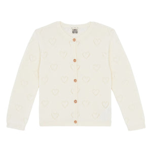 Bonton - Lilou Hearts hırka | Ekru