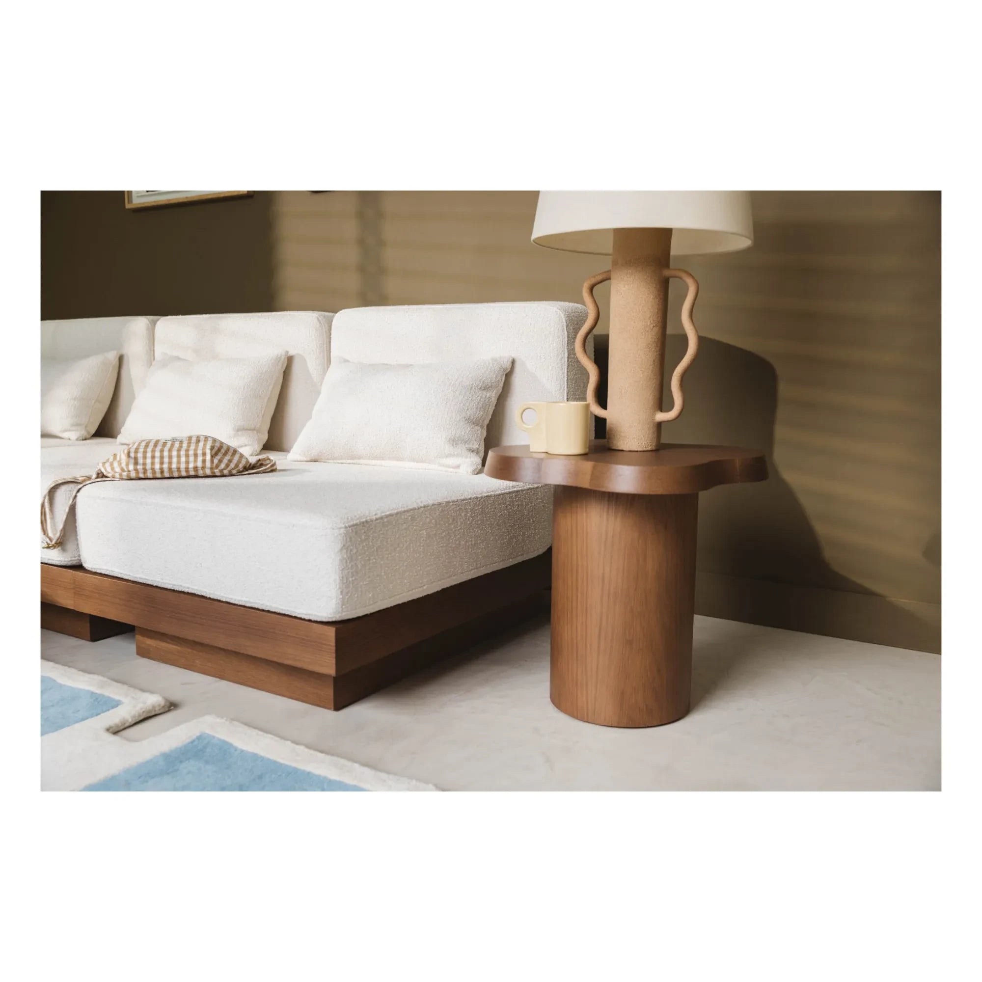 Gabrielle Paris - Walnut Effect Wooden Side Table | Walnut