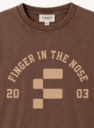 Finger in the nose - King Finger 2003 Organic Cotton T-Shirt | Chocolate