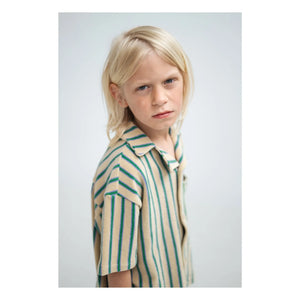 Repose AMS - Striped Organic Cotton Towel Shorts | Pale Yellow