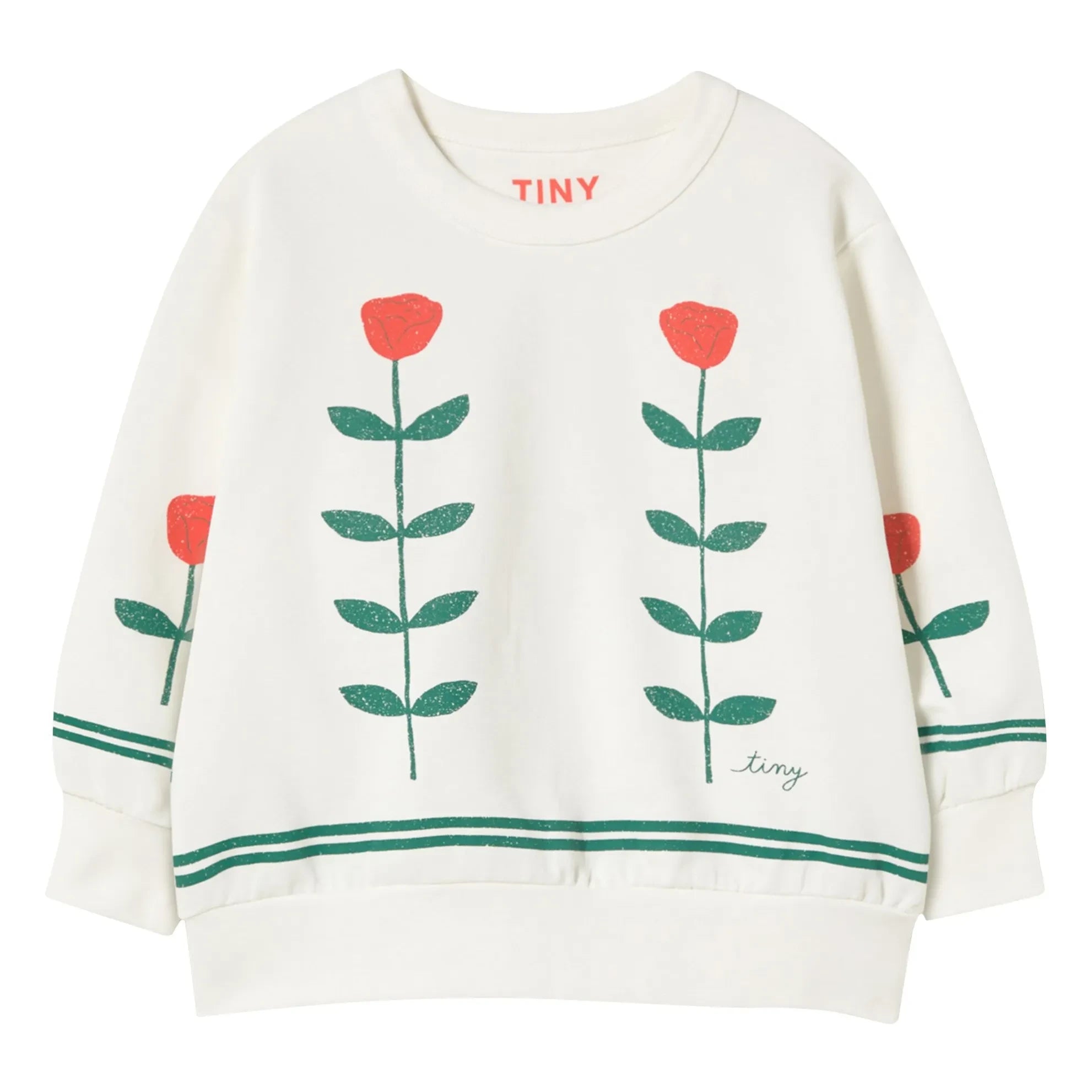Tinycottons - Organic Cotton Flower Sweatshirt | White