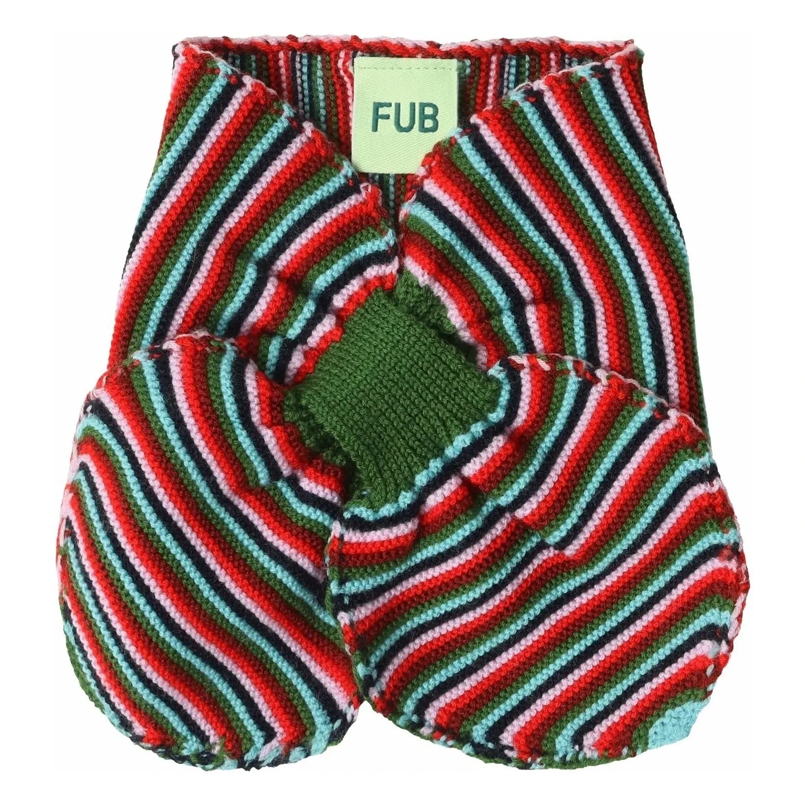 FUB - Striped Merino Wool Scarf | Red