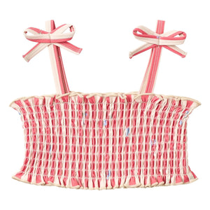 Wheat - Carla Striped Recycled Fibres Swimwear | Red