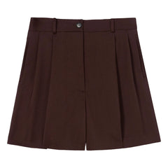 Cordera - Bermuda Tailored Wool Shorts | Burgundy