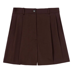 Cordera - Bermuda Tailored Wool Shorts | Burgundy