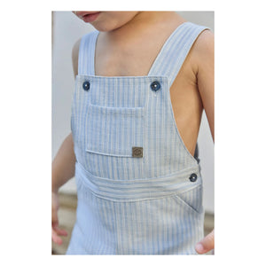 Tartine et Chocolat - Striped Romper | Light Blue
