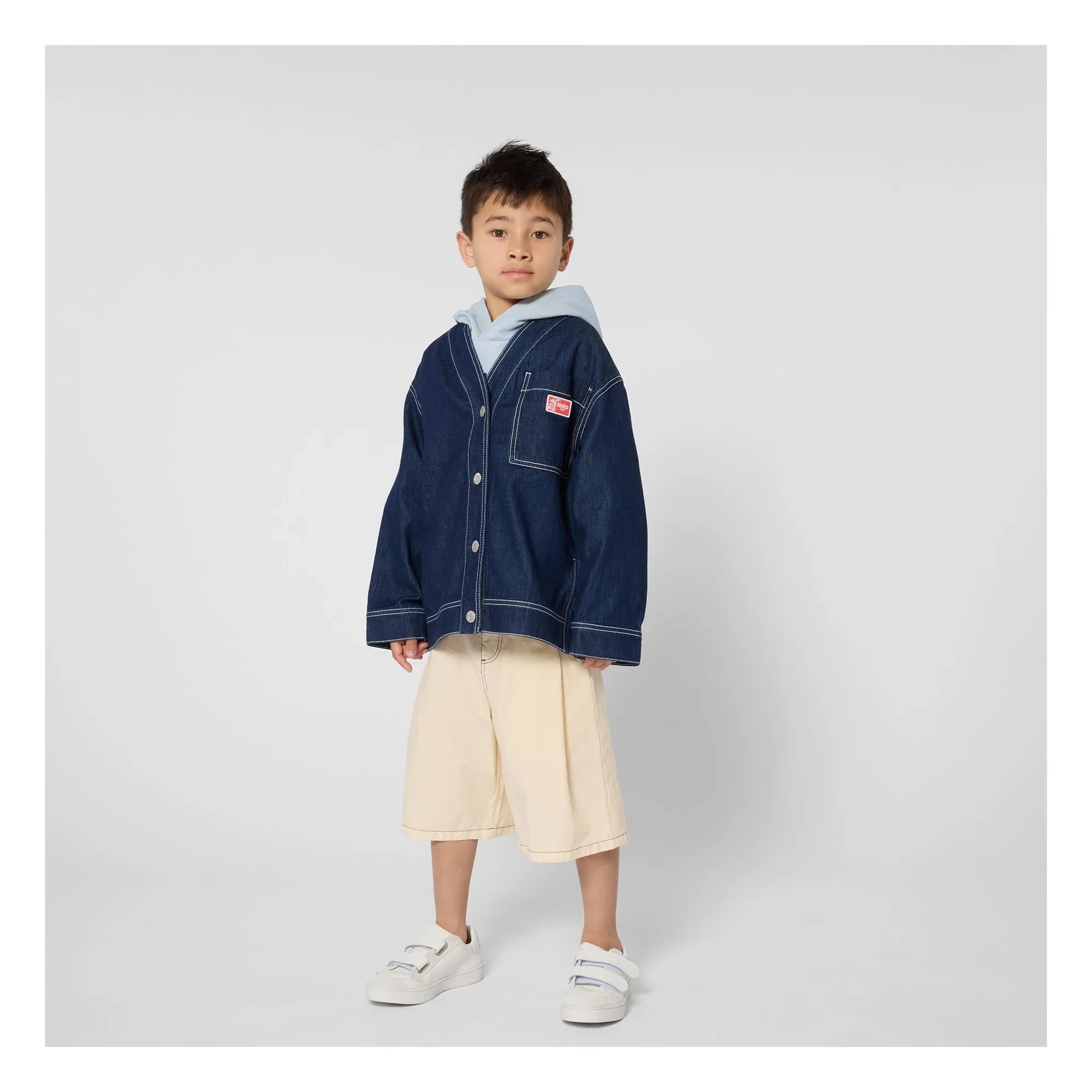 Kenzo - Denim V-neck Jacket Kenzo Garden | Dark Blue