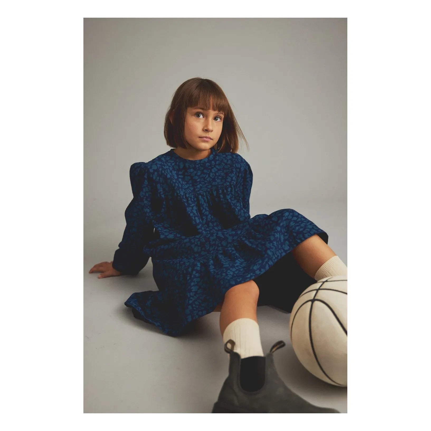 Cozmo - London Leopard Denim Dress | Blue