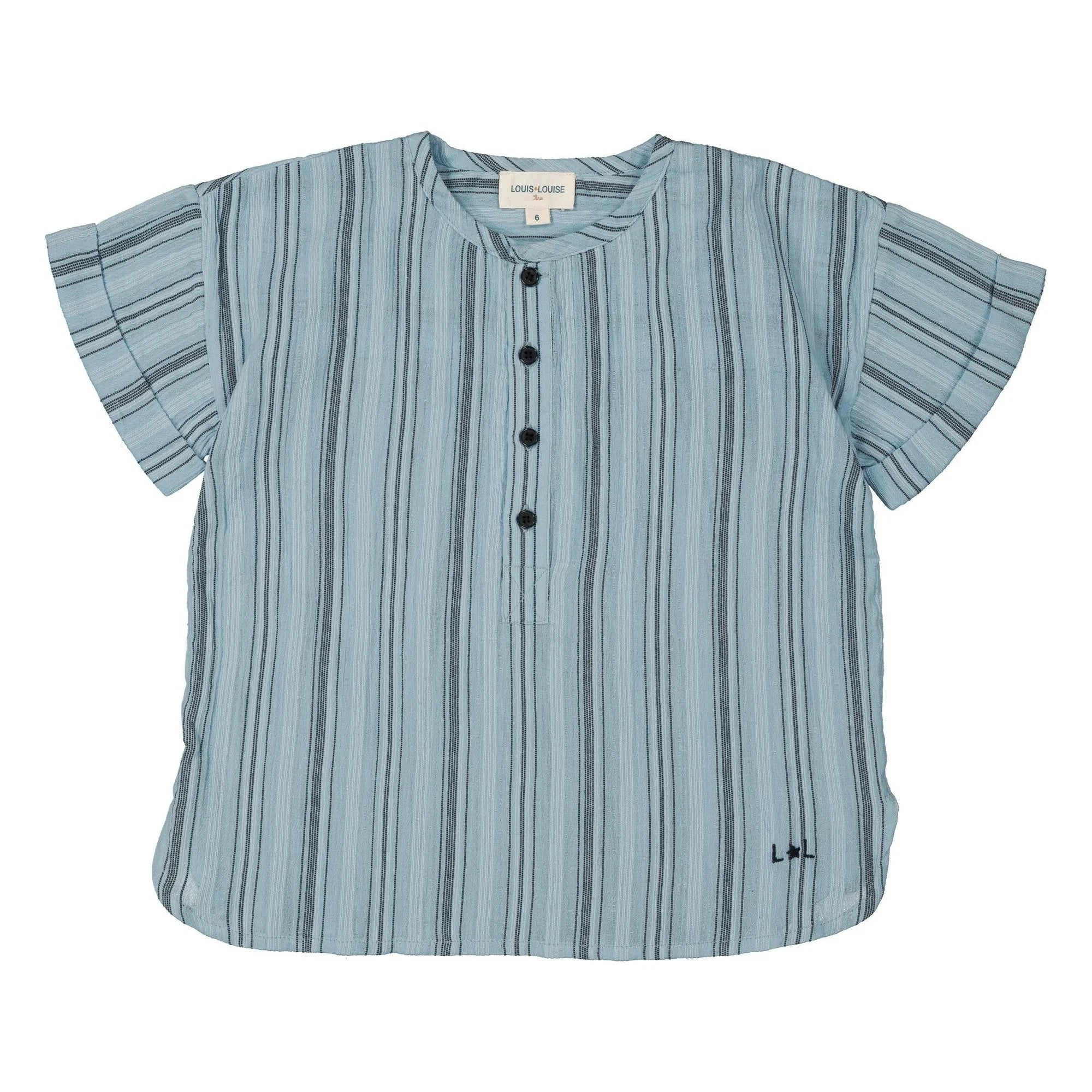 Louis Louise - Kurta Saul Çizgili | Soluk Mavi