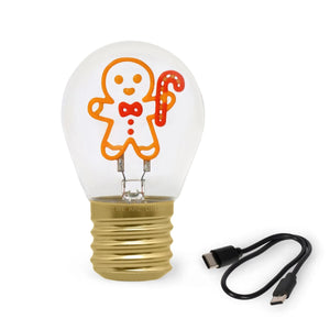 Legami - Gingerbread Noel Light Bulb Table Lamp - Bulb Fiction