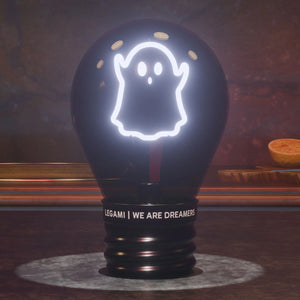 Legami - Decorative Lightbulb-Shaped Table Lamp - Ghost - Bulb Fiction