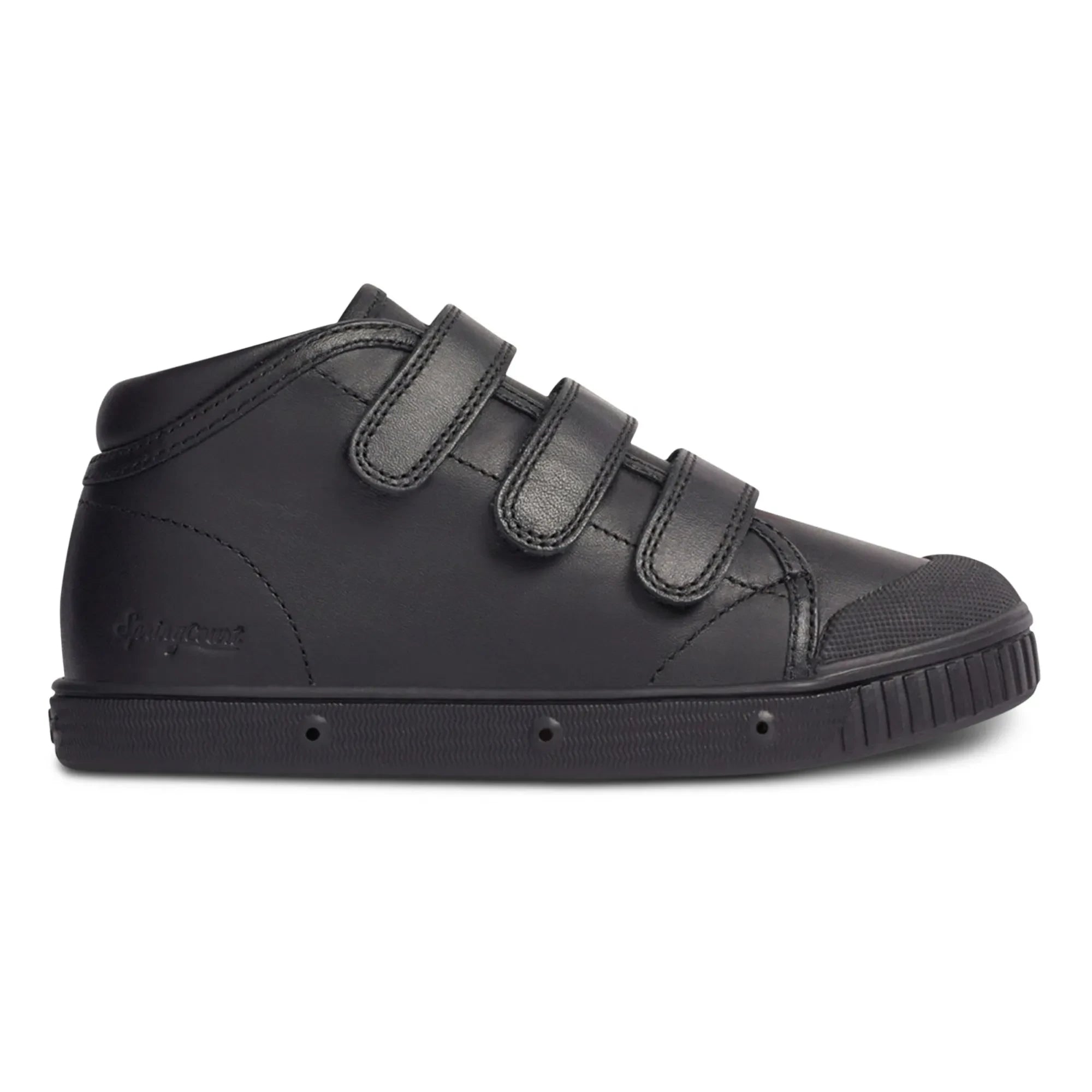 Spring Court - B2 Nappa High Ankle Velcro Sneakers | Black