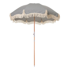 Business & Pleasure Co. - Premium Fringed Beach Umbrella | Navy Blue