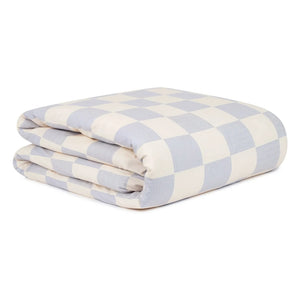 Nobodinoz - Sheldon Plaid Duvet Cover | Blue