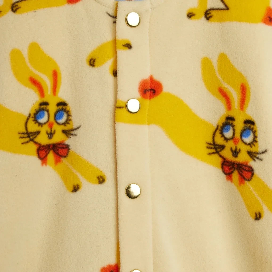 Mini Rodini - Organic cotton bunny romper | Yellow
