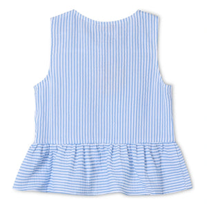 Fliink - Striped Cha Cha Top | Light Blue
