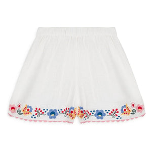 Louise Misha - Vally Organic Cotton Gingham Shorts | White