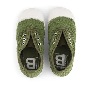Bensimon - Tennis Elly Broderie Anglaise | Haki