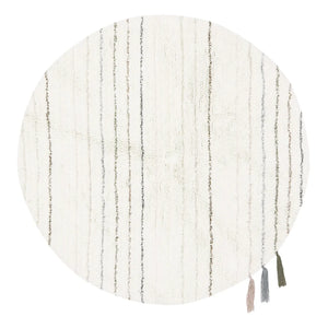 Lorena Canals - Arona Round Wool Rug | Cotton White