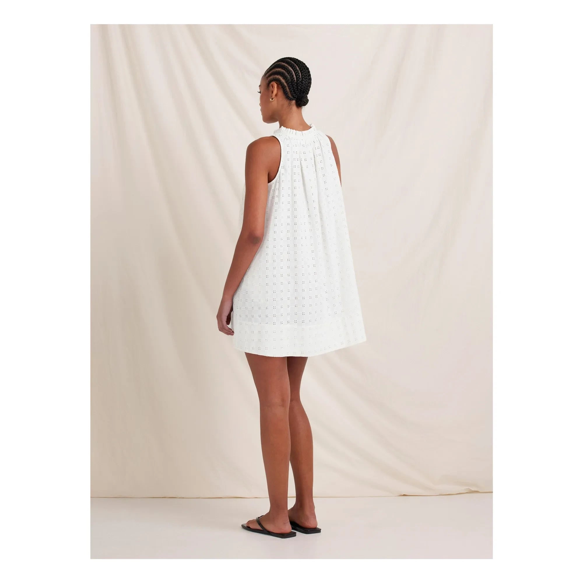 Peony - Embroidered Summer Dress | White