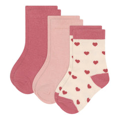 Petit Bateau - 3 Pairs of Baby Heart Socks | Sage