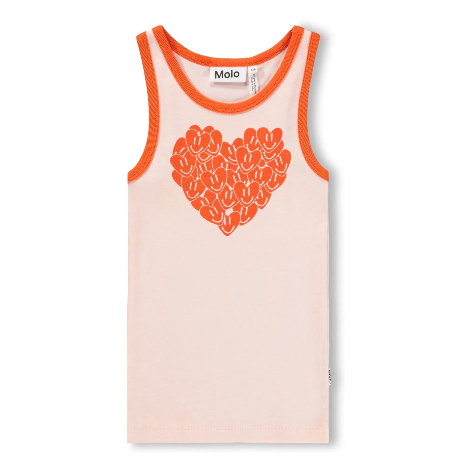 Molo - Rosie Cœurs Organic Cotton Tank Top | Light Pink