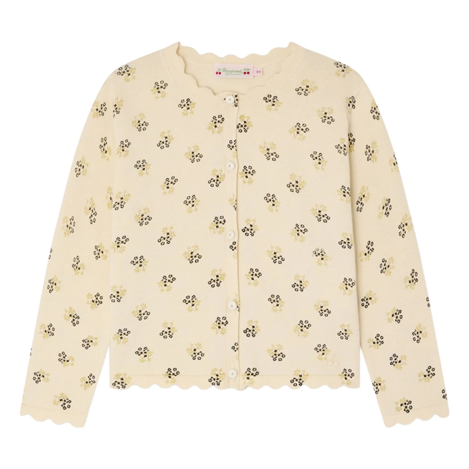 Bonpoint - Lume Fleuri Organic Cotton Cardigan | Ecru