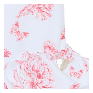 Tartine et Chocolat - Flounced Floral Pattern Swimsuit | White
