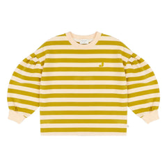 Jenest - Millie striped organic cotton sweatshirt | Mustard