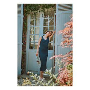 Poudre Organic - Féve Dress | Navy Blue