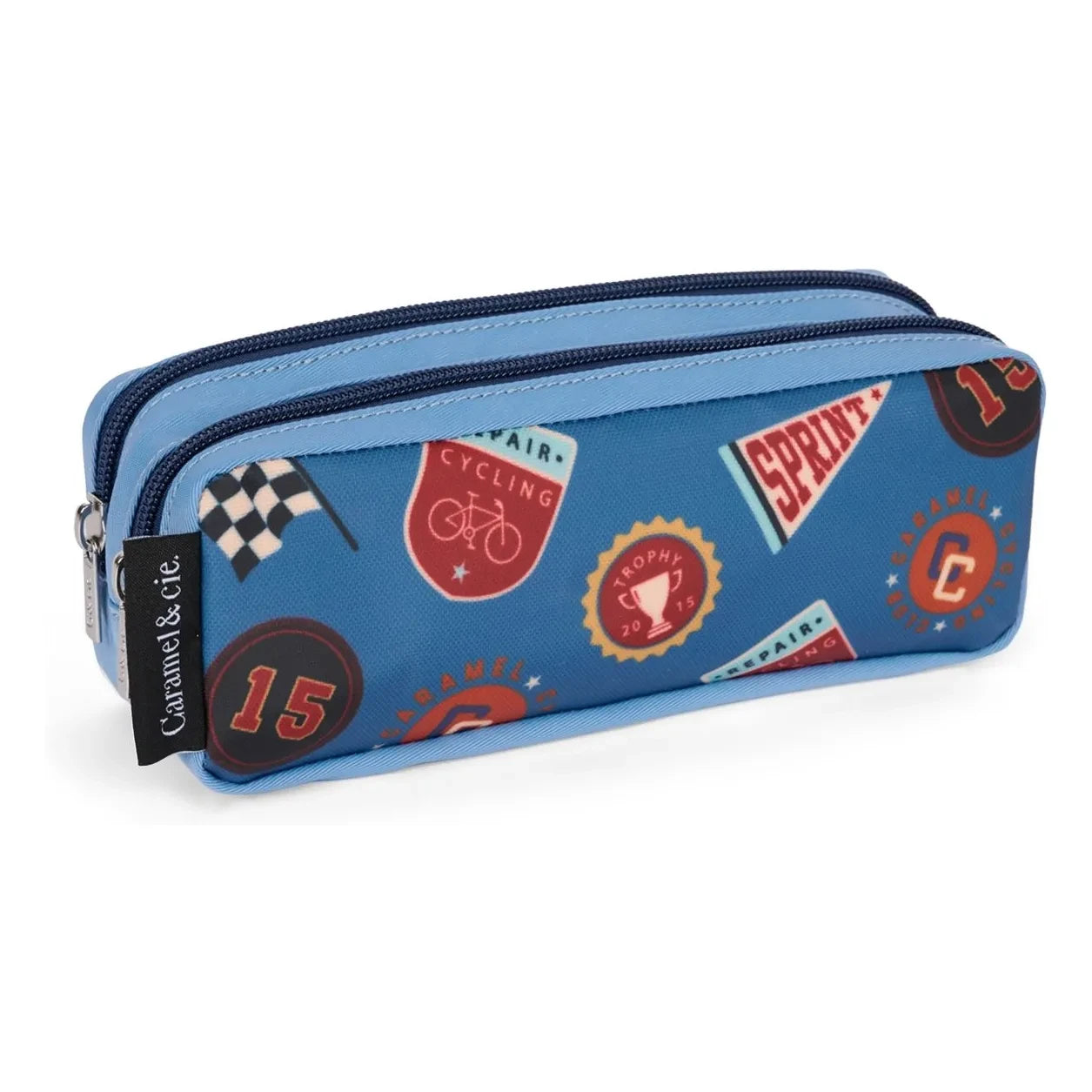 Caramel & Cie - Double Sprint Club Pencil Case | Light Blue