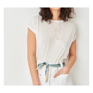 Sessùn - Sixto Jacquard T-Shirt | Ecru