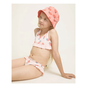 Búho - Strawberry Embossed Ruffled Swimsuit | Light Pink