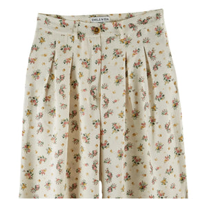 Emile et Ida - Printed Pants | Cream
