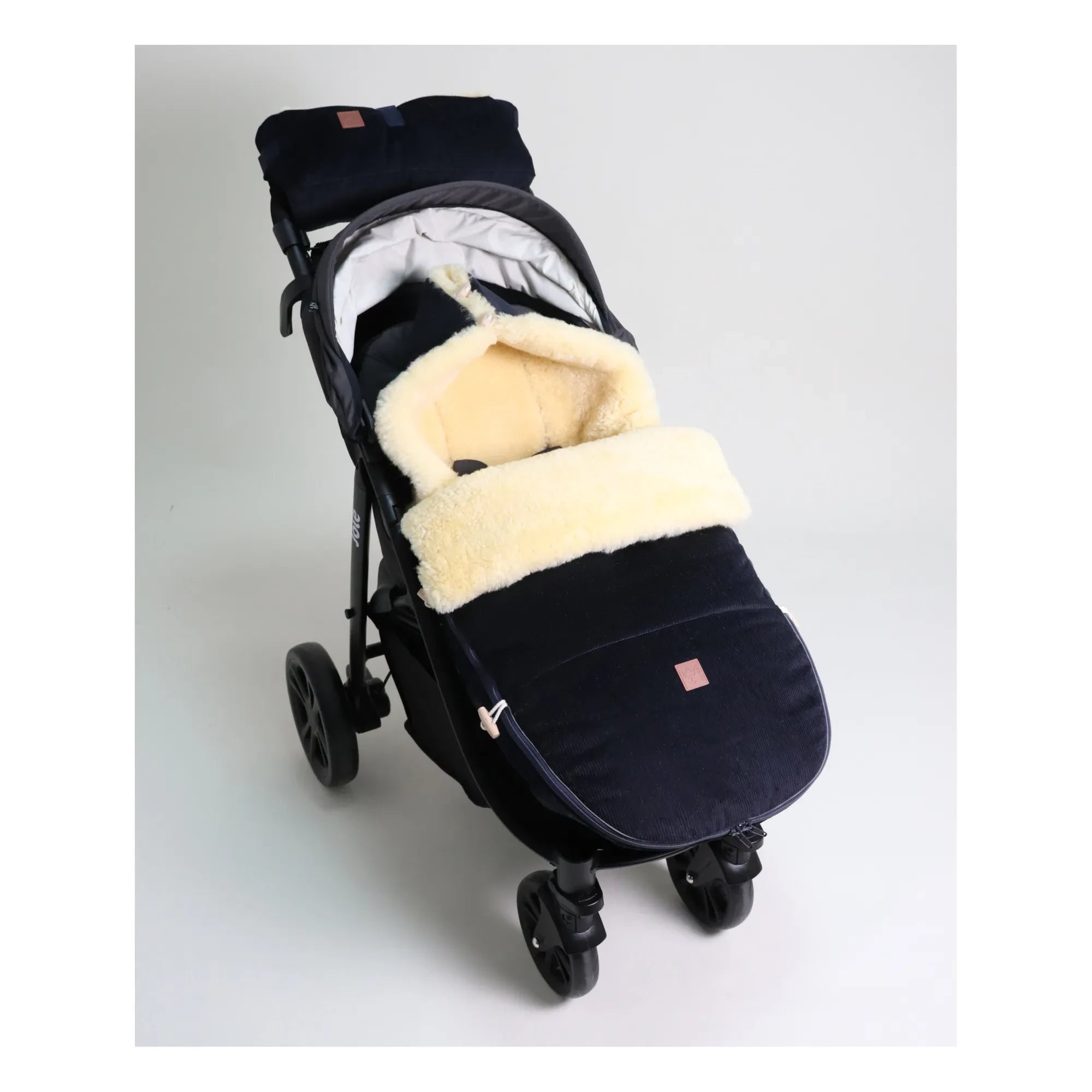 Kaiser - Filius Lamb Leather Universal Stroller Cover | Navy Blue
