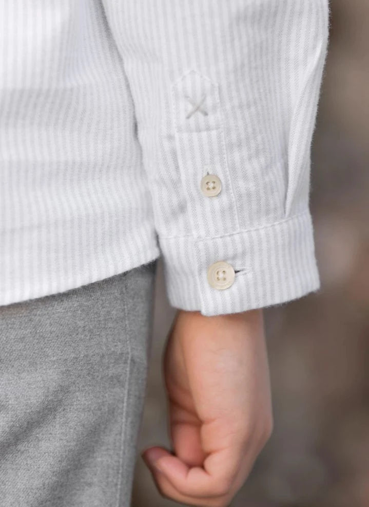 Tartine et Chocolat - TC Striped Shirt | Light Grey