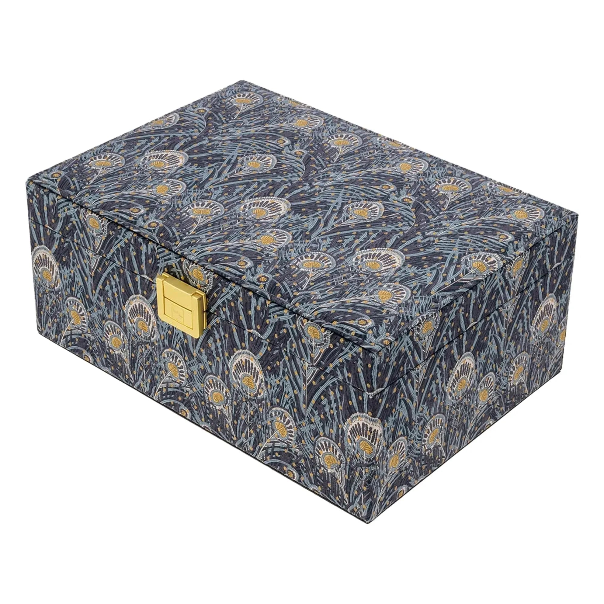 Bon Dep - Large MW Liberty Queen Hera Spot Jewelry Box | Midnight Blue