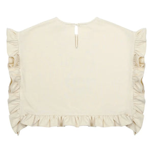 Jelly Mallow - Cherry Eyes Ruffle T-Shirt | Ivory