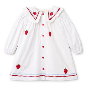 Flöss - Strawberry Manon Dress | White