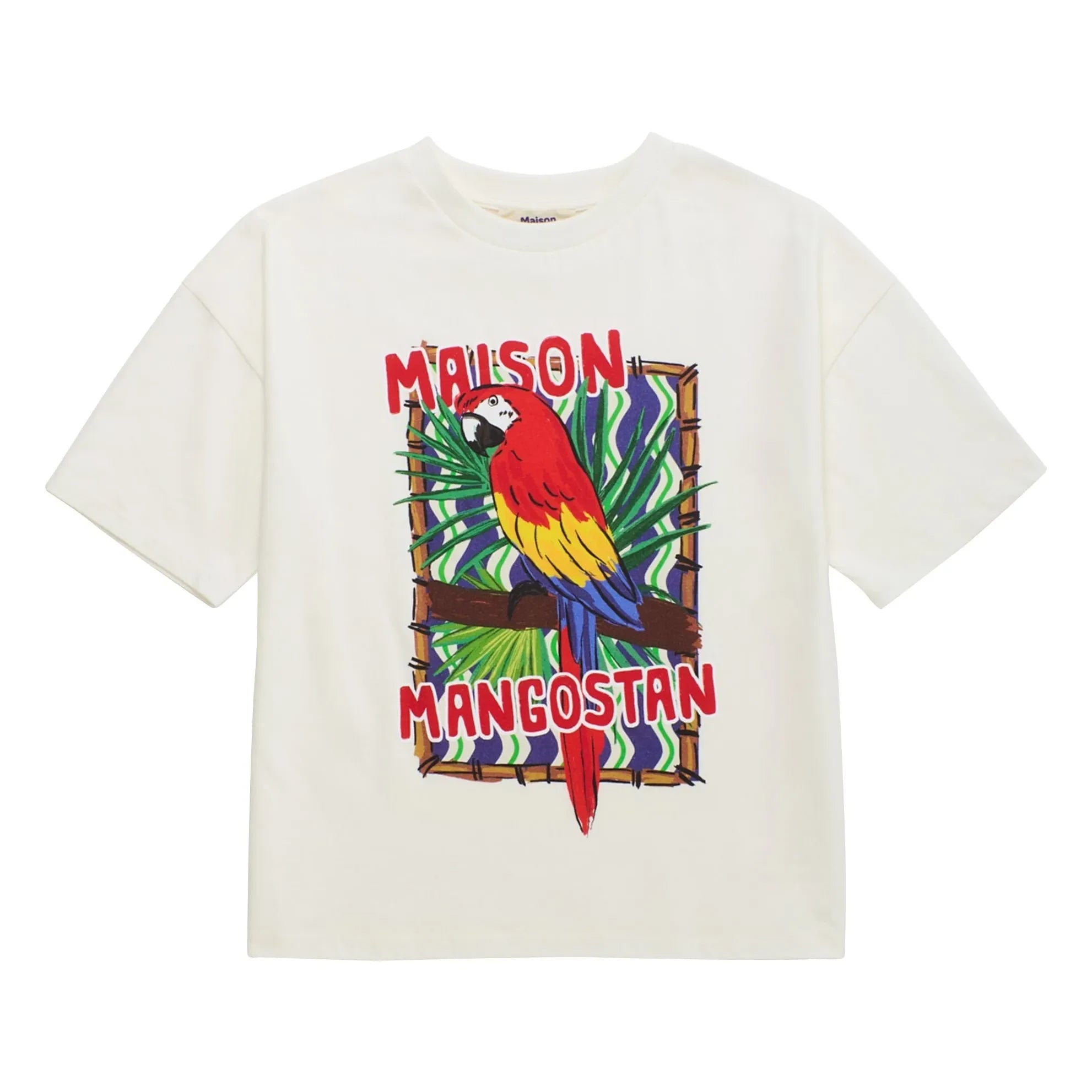 Maison Mangostan - Parrot T-Shirt | White