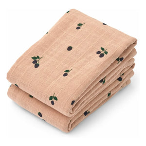Liewood - Lewis Nappies - 2-Pack | Mini Berry/Pale Tuscany