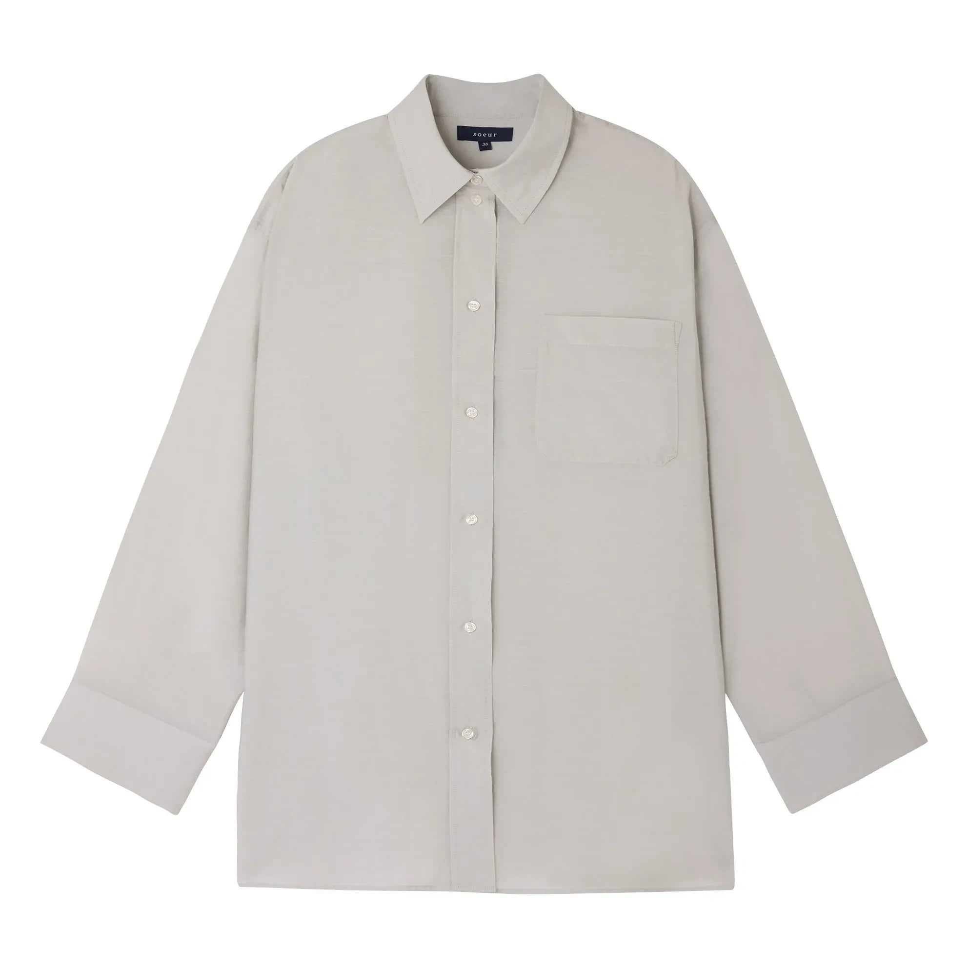 Soeur - Francesca Cotton Shirt | Light Grey