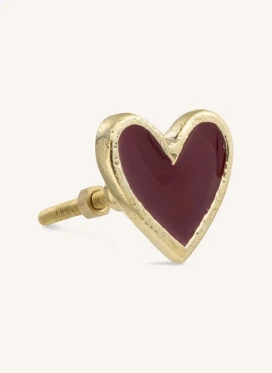 Doing Goods - Pyar Heart Brass Knob | Gold