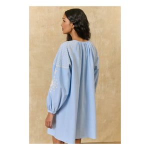 Louise Misha - Janice Organic Cotton Dress | Blue