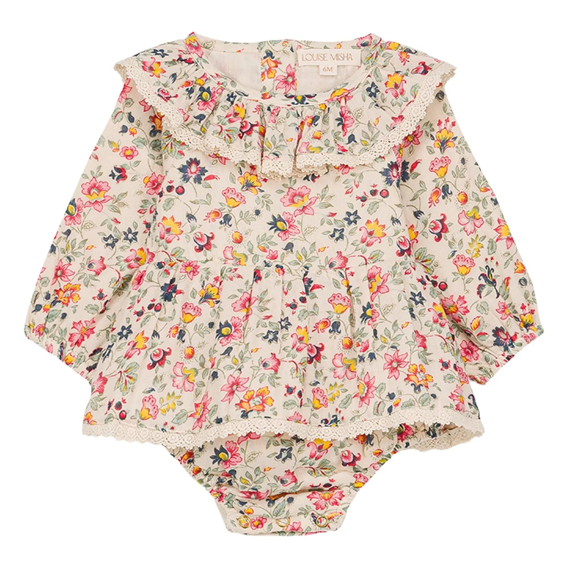 Louise Misha - India Fleurie Organic Cotton Romper | Cream