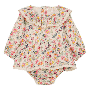 Louise Misha - India Fleurie Organic Cotton Romper | Cream