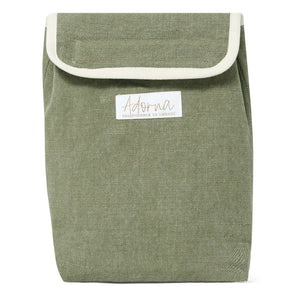 Adorna - Linen Insulated Lunch Bag | Khaki