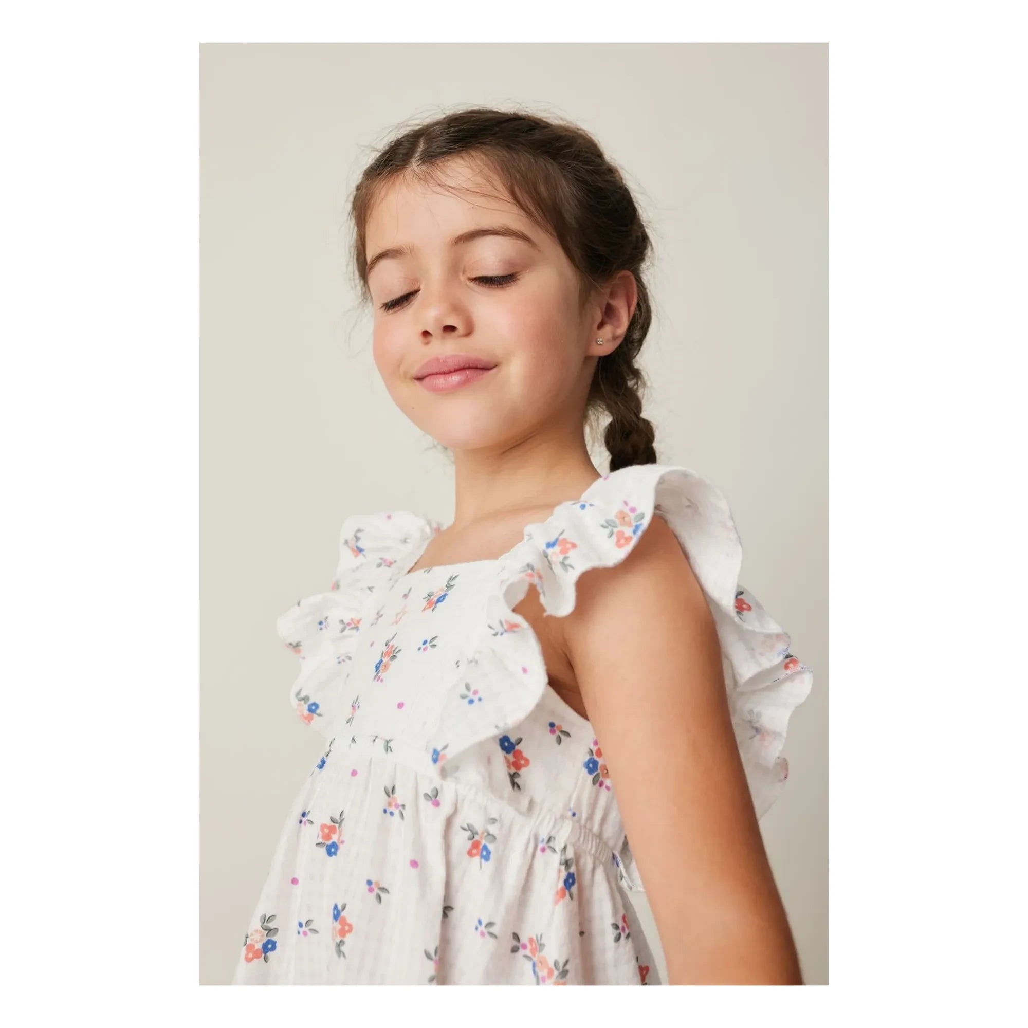 Tocoto Vintage - Floral Pattern Dress | White