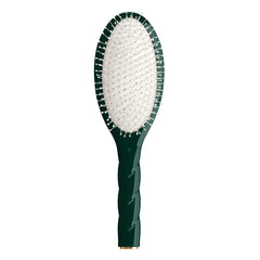 La Bonne Brosse - Twist Hairbrush No.04 - Detangling and Massaging | Emerald Green