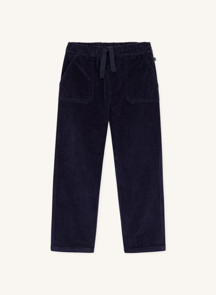 Petit Bateau - Corduroy organic cotton straight-leg pants | Navy